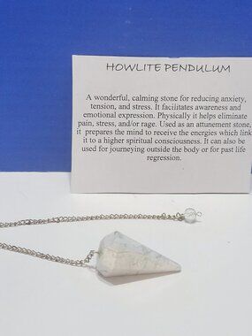Vintage Howlite Pendulum for Dowsing